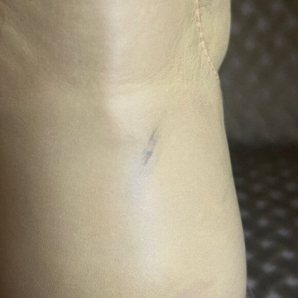 Urban Outfitters Tall Tan Lush Leather Slouch Pull On Boots - Picture 5 of 16